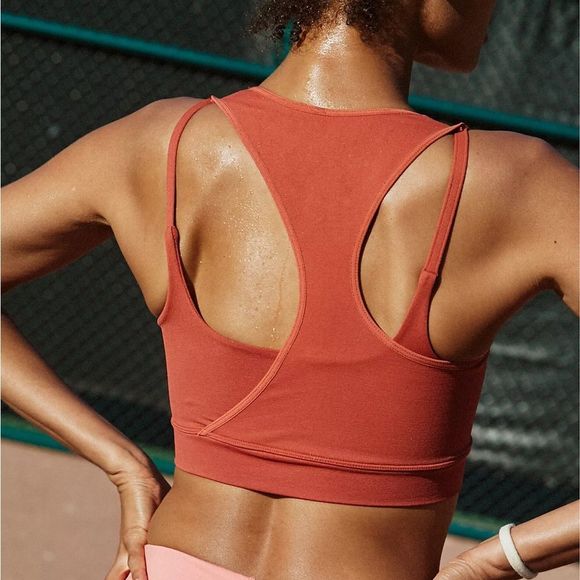 FREE PEOPLE | NWOT Don't Be Square Double Layer Crop in Terracotta - Picture 3 of 6